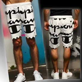 ^CHAMPION ATHLETICS^ (WHITE) COTTON SHORTS FOR MEN
