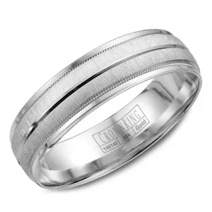 CrownRing 6MM Wedding Band with Milgrain and Line Detailing WB-7933