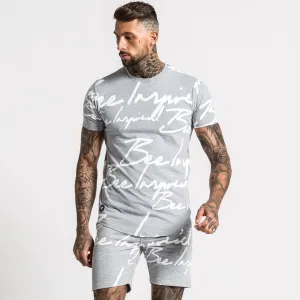 Script Tee - Grey