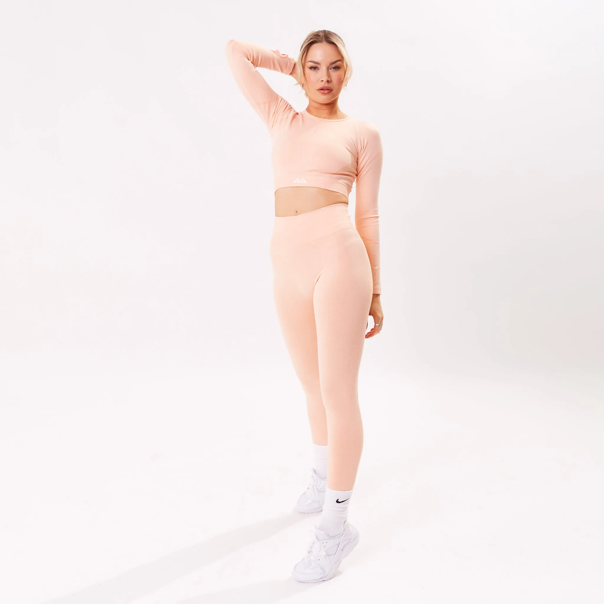 The 'Energy ' Seamless Scrunch Leggings - Peach